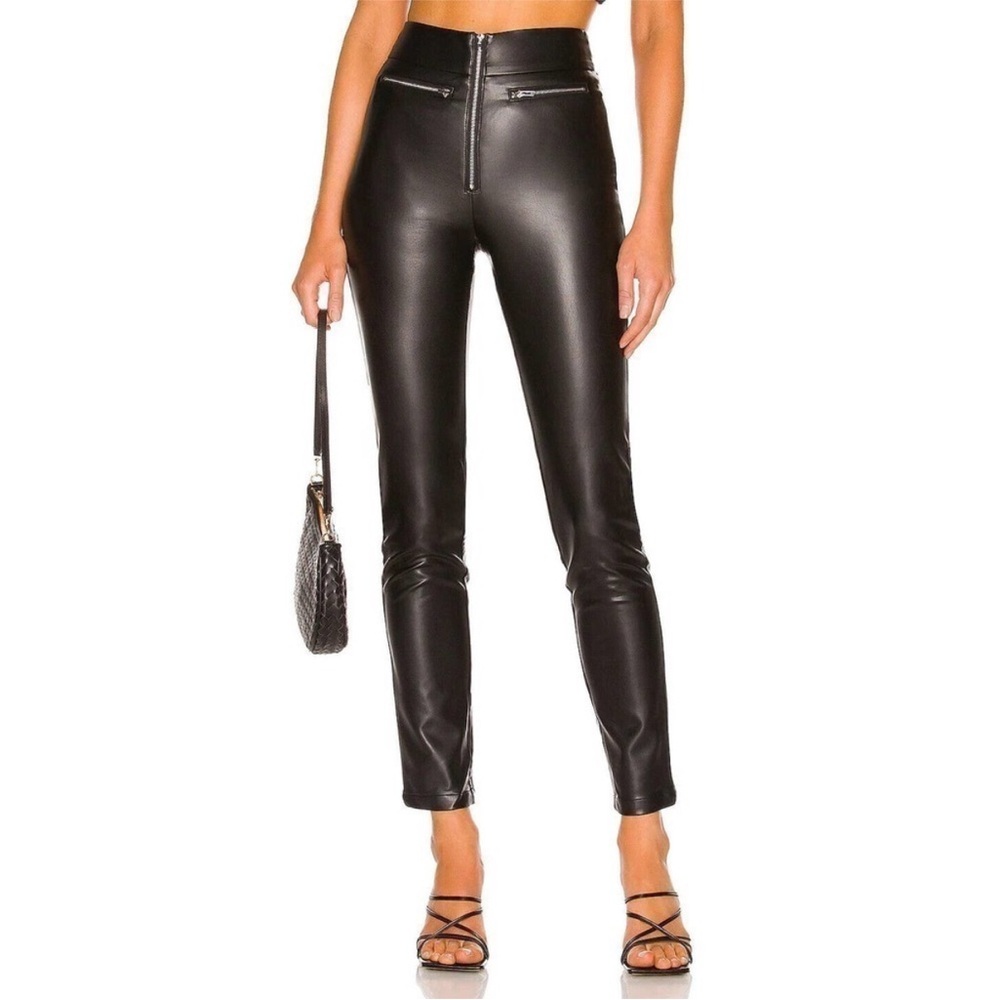 Revolve Superdown Adonia Faux Leather Pants Zipper